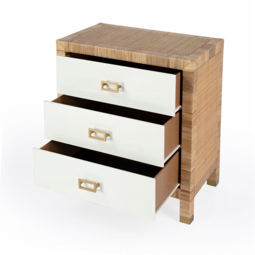 Butler Corfu 3 Drawer Natural Raffia Chest Perspective: back