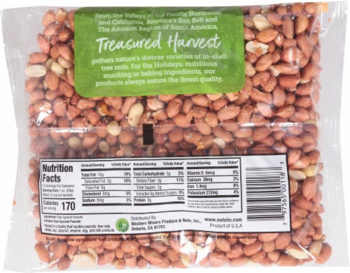 Treasured Harvest Raw Spanish Peanuts Perspective: back