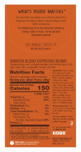 Marich Premium Chocolates Barista Blend Espresso Beans Perspective: back
