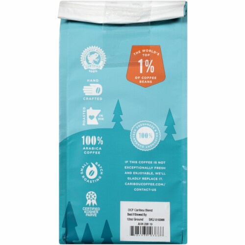 Caribou Coffee Caribou Blend Medium Roast Decaffeinated Ground Coffee Perspective: back