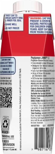 Nestle Health Science® Peptamen Junior® 1.5 Calorie Unflavored Nutritonal Drink Perspective: back