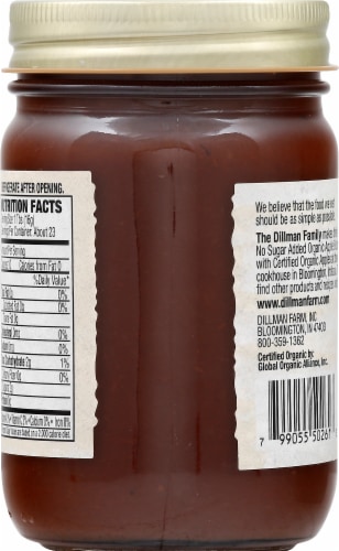 Dillman Farm® Organic No Sugar Added Apple Butter Spread Perspective: back
