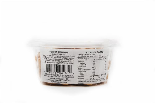 It's Delish Toffee Almonds Perspective: back