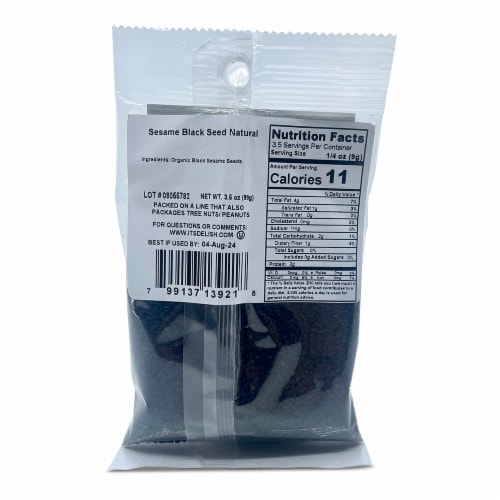 It's Delish® Organic Black Seasame Seeds Perspective: back