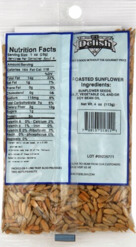 It's Delish® Roasted & Salted Sunflower Seeds Perspective: back