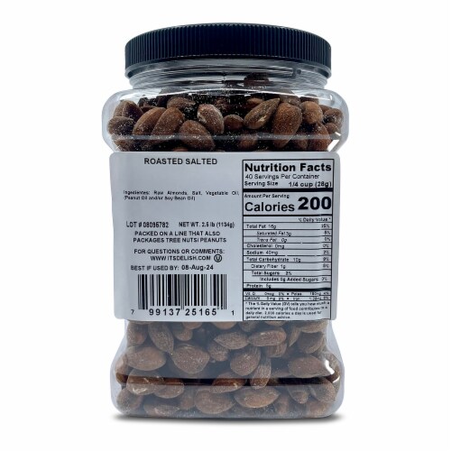It's Delish® Sea Salt Roasted Almonds Perspective: back