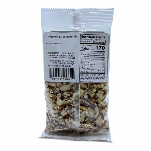 It's Delish® Organic Sliced Almonds Perspective: back