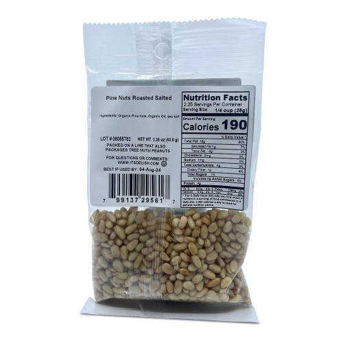 It's Delish® Organic Roasted Salted Pine Nuts Perspective: back