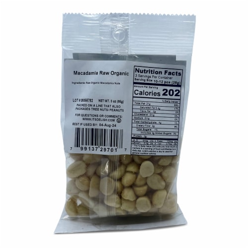 It's Delish® Organic Macadamia Nuts Perspective: back