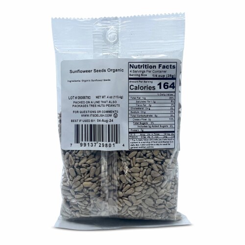 It's Delish® Organic Sunflower Seeds Perspective: back