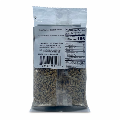 It's Delish® Organic Roasted and Salted Sunflower Seeds Perspective: back