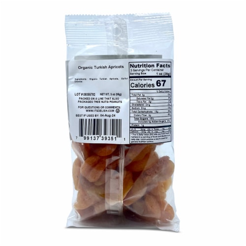 It's Delish® Organic Turkish Apricots Perspective: back