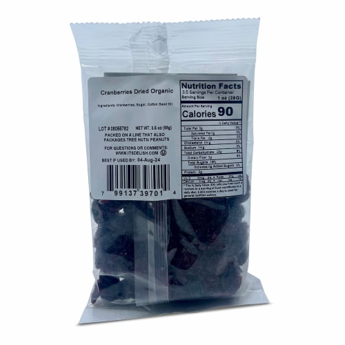 It's Delish® Organic Cranberries Perspective: back