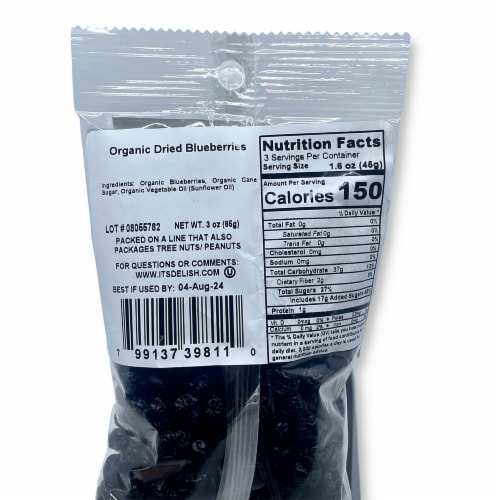 It's Delish® Organic Blueberries Perspective: back