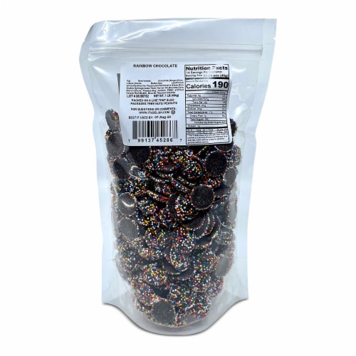 It's Delish® Rainbow Chocolate Non Pareils Perspective: back