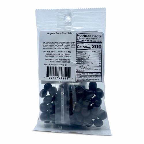 It's Delish® Organic Dark Chocolate Espresso Beans Perspective: back