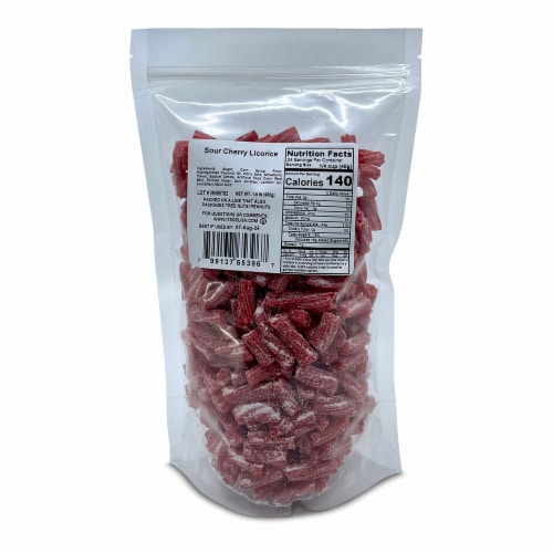 It's Delish® Sour Cherry Licorice Candy Perspective: back