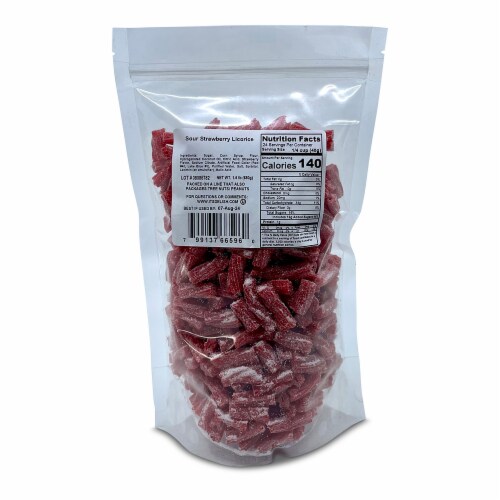 It's Delish® Sour Strawberry Licorice Candy Perspective: back