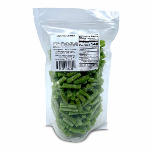 It's Delish® Sour Passion Fruit Licorice Candy Perspective: back