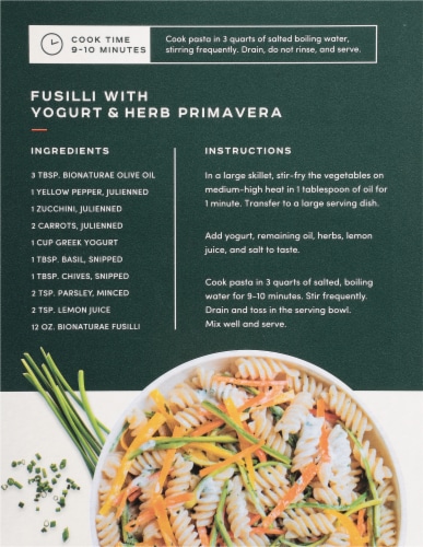 Bionaturae™ Organic Gluten Free Fusilli Perspective: back