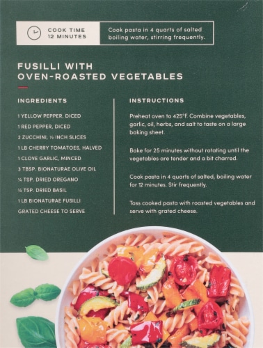 Bionaturae™ Organic Fusilli Perspective: back