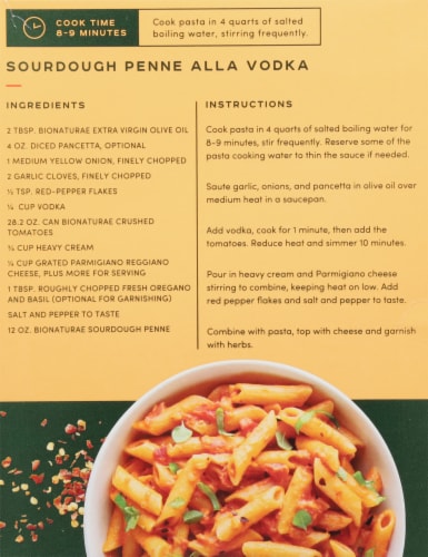 Bionaturae™ Organic Sourdough Penne Rigate Perspective: back