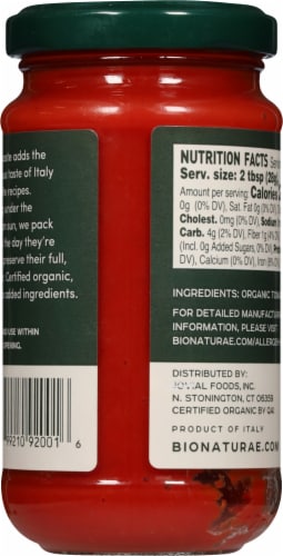Bionaturae™ No Salt Added Organic Tomato Paste Perspective: back