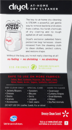 Dryel Home Dry Cleaning Refill Laundry Supplies Perspective: back