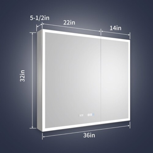 Rim 36 W X 32 H Led Lighted Medicine Recessed Or Surface With