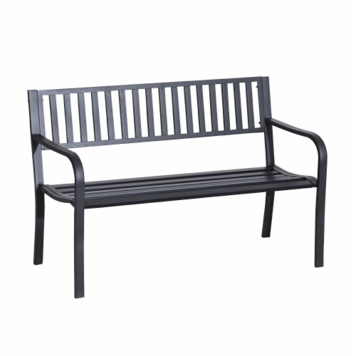 Steel outdoor bench seat clearance