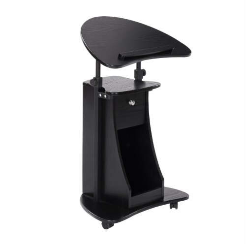 Adjustable Laptop Notebook Desk Computer PC Table Office Home Storage Black Perspective: back