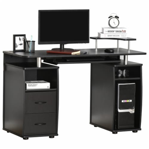 Computer Desk Desktop Workstation w Monitor Printer Shelf PC Table Home Office 1 Unit Fry s Food Stores