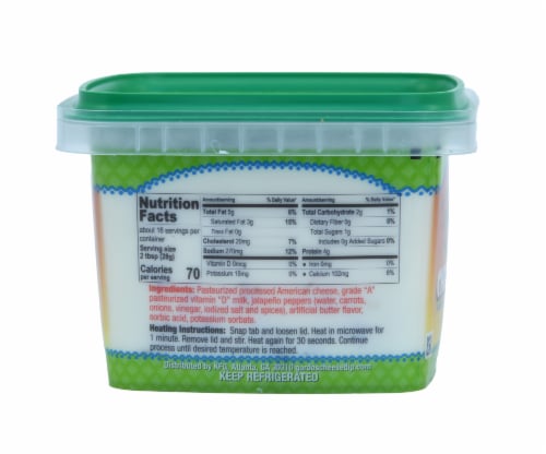 Gordo's® Mild Mexican Restaurant Style Queso Cheese Dip Perspective: back