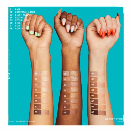 NYX Professional Makeup Wonder Stick Highlight + Contour Face Stick 02 Universal Light Perspective: back