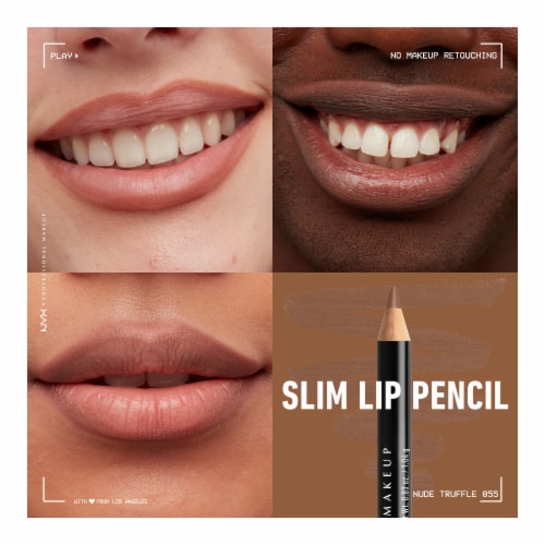 NYX Professional Makeup Slim Lip Pencil Lip Liner 855 Nude Truffle Perspective: back