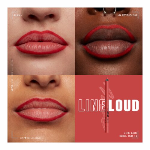 NYX Professional Makeup Line Loud Lip Pencil 11 Rebel Red Perspective: back