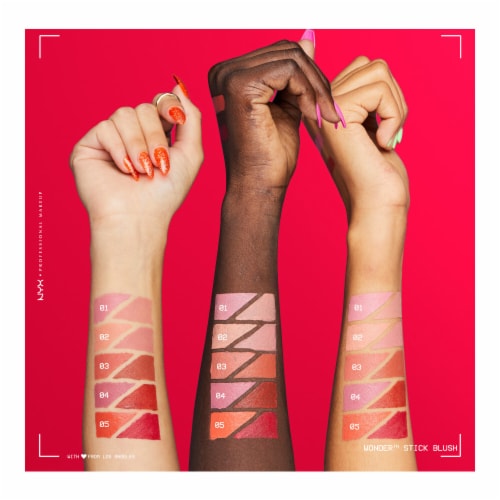 NYX Professional Makeup Wonder Stick Cream Blush Stick Dual-Ended 05 Bright Amber + Fuschia Perspective: back