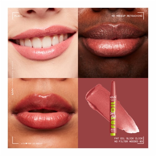 NYX Professional Makeup Fat Oil Slick Click Lip Balm 03 No Filter Needed Perspective: back