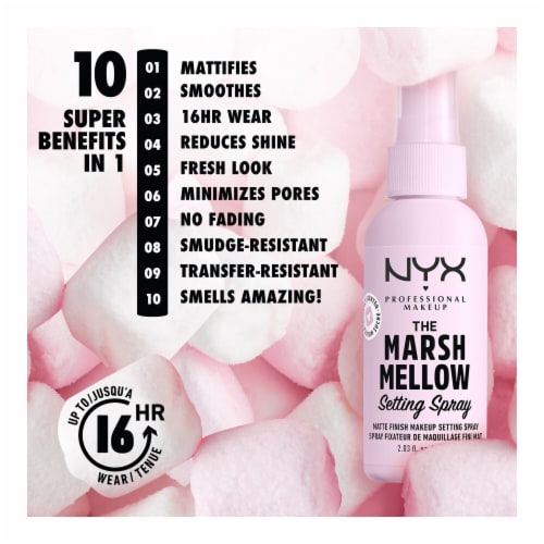 NYX Professional Makeup The Marshmellow Setting Spray Matte Perspective: back