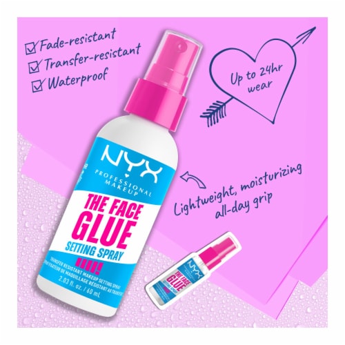 NYX Professional Makeup The Face Glue Setting Spray Perspective: back