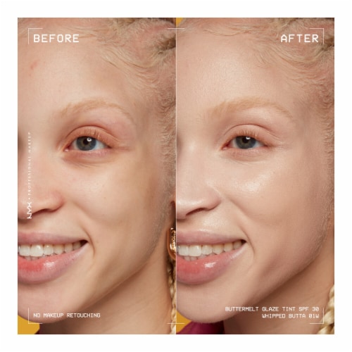 NYX Professional Makeup Buttermelt Glaze Soft Glow Skin Tint with SPF 30 01 Whipped Butta Perspective: back