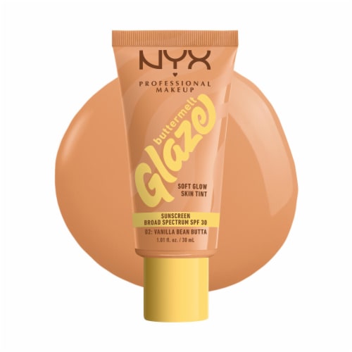 NYX Professional Makeup Buttermelt Glaze Soft Glow Skin Tint with SPF 30 02 Vanilla Bean Butta Perspective: back