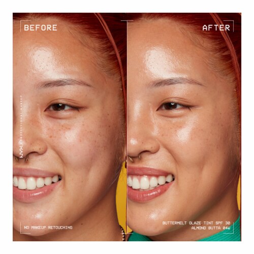NYX Professional Makeup Buttermelt Glaze Soft Glow Skin Tint with SPF 30 04 Almond Butta Perspective: back