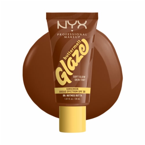 NYX Professional Makeup Buttermelt Glaze Soft Glow Skin Tint with SPF 30 08 Nutmeg Butta Perspective: back