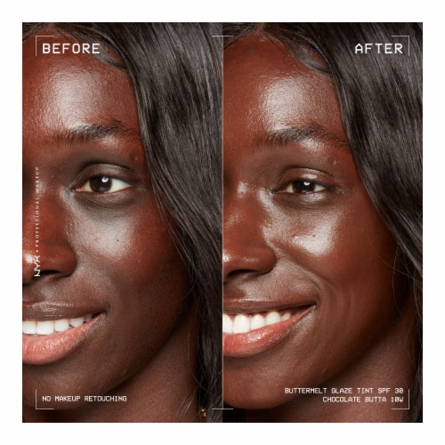 NYX Professional Makeup Buttermelt Glaze Soft Glow Skin Tint with SPF 30 10 Chocolate Butta Perspective: back