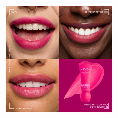 NYX Professional Makeup Smushy Lip Balm Matte Finish 04 She's Serving Perspective: back