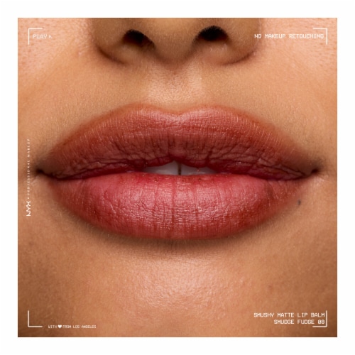 NYX Professional Makeup Smushy Lip Balm Matte Finish 08 Smudge Fudge Perspective: back