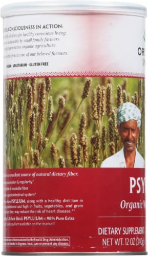 Organic India™ Whole Husk Psyllium Perspective: back