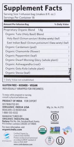 Organic India Tulsi Sleep Tea Perspective: back