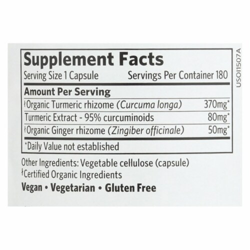 Organic India™ Turmeric Formula Vegetarian Capsules Perspective: back